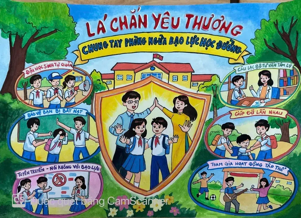 100+ ảnh vẽ tranh nói không với bạo lực học đường xúc động