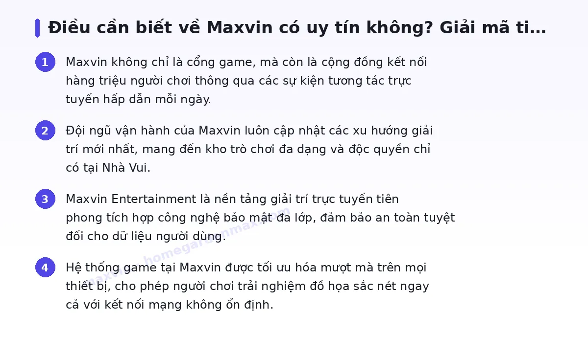 Những điều cần biết về maxvin