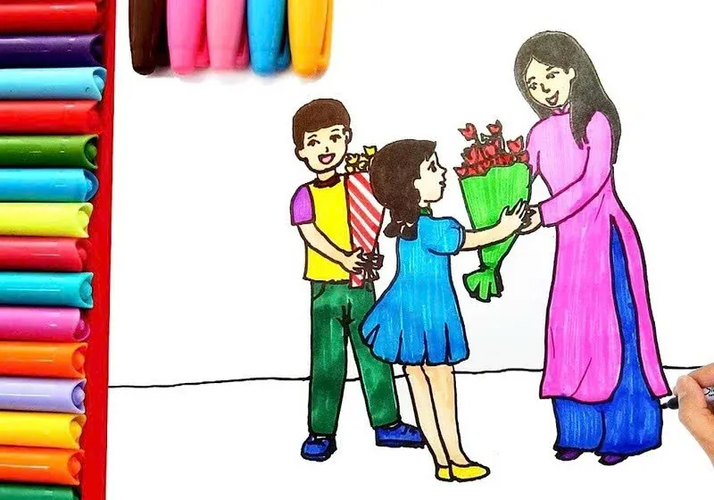 Vẽ tranh 20 11 đơn giản đẹp lớp 3: 100+ ảnh đẹp nhất · ảnh 2